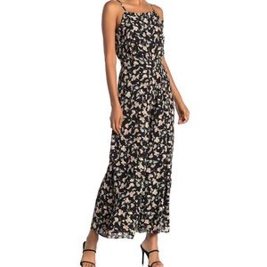 CeCe Floral Ruffled Wide Leg Jumpsuit